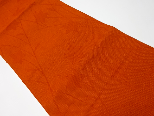 リサイクル　草花模様織り出し名古屋帯